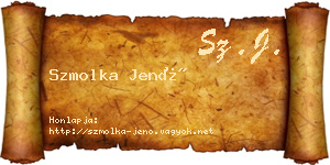 Szmolka Jenő névjegykártya